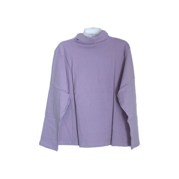 North Style Turtle Neck Cotton Lavender Size 2 X NWT - Picture 2 of 5
